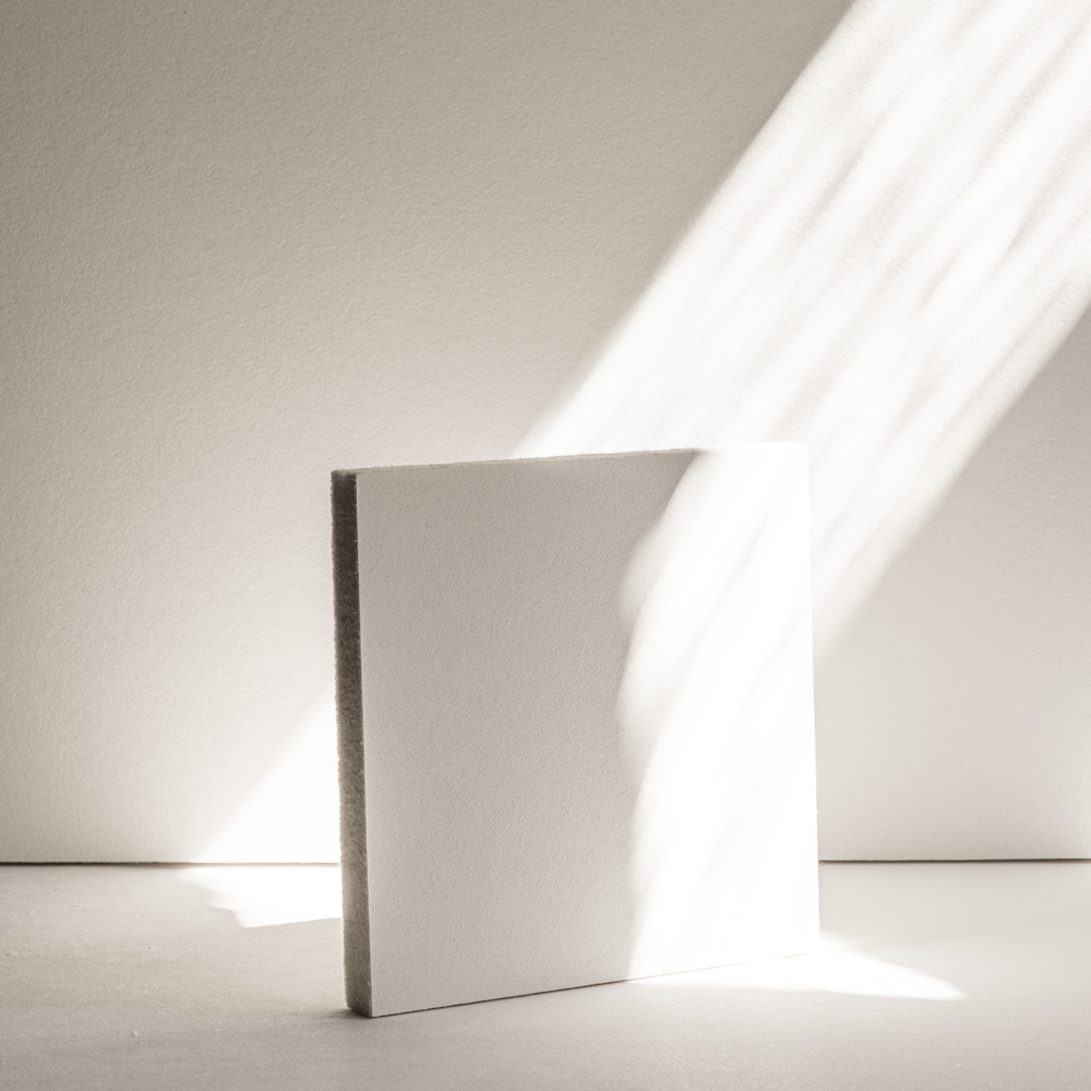 Aisti acoustic tile in dramatic lighting